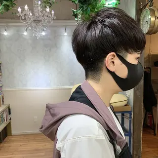 メンズ 🌱小顔魅せカット 透明感カラー/泉綺のヘアスタイル