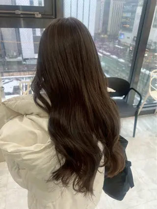 セミロング カラー 🎀暖色カラー🎀 SAAKA🍤のヘアスタイル