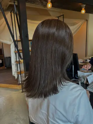 カラー 暖色カラー／ボブ／ 酸性ストレート／羽菜のヘアスタイル