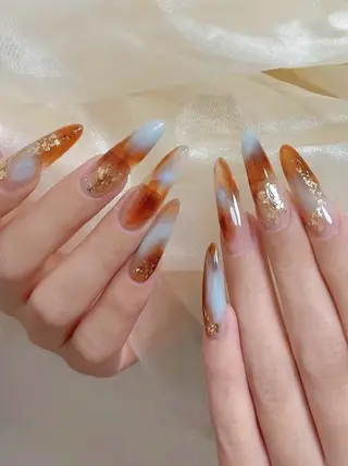 ネイル Kaka_ パラジェル、長さだしのネイルデザイン