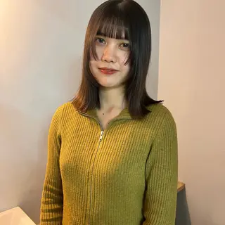 ミディアム 舟橋耀/ブリーチカラ ー/レイヤーカットのヘアスタイル