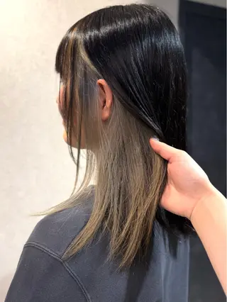 ミディアム カラー Harris 表参道・外苑前・青山 表参道本店所属・艶カラー/ハイトーン /アレンジ/meiのヘアスタイル