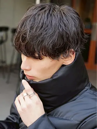 パーマ メンズ 中川 稜のヘアスタイル