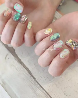 ネイル 北浦和 自爪育成ケアのネイルデザイン