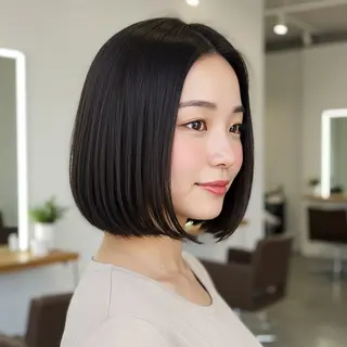 ミディアム 似合わせボブ✖️ 韓国レイヤー✨小関のヘアスタイル