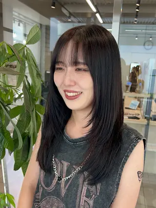 セミロング 🌞レイヤー×カラー 前川那津美🌞のヘアスタイル