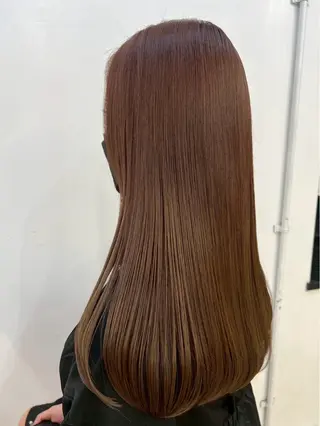 セミロング カラー 艶カラー×艶髪矯正 /レイヤー✂️レオンのヘアスタイル