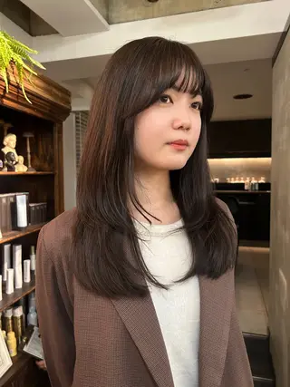 セミロング カラー デザイン/アレンジ ❤︎イシイレイのヘアスタイル