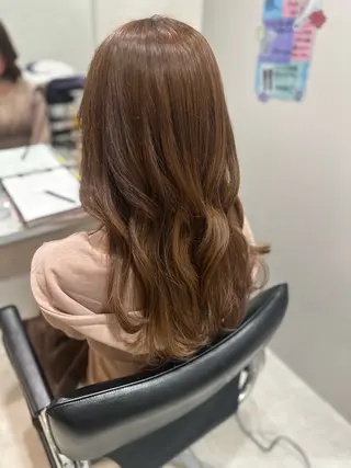 セミロング カラー 艶カラー🫧髪質改善 Bonheur辻結凪のヘアスタイル