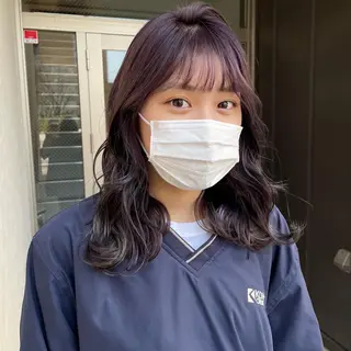 セミロング カラー 🌼RIKA🌼レデ ィース専門💖のヘアスタイル