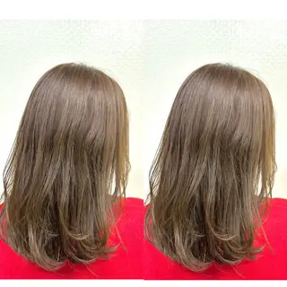 セミロング レイヤーカット✂️ 若葉のヘアスタイル