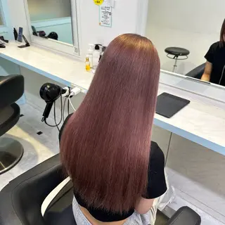 セミロング カラー 暖色🩷透明感カラー ♡Maika♡のヘアスタイル