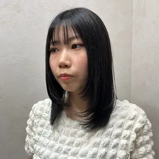 ミディアム カラー 有田裕真 【ブリーチカラー】のヘアスタイル