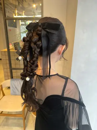 ヘアアレンジ 透明感カラー✨艶髪 制作🌱山根あゆみのヘアスタイル