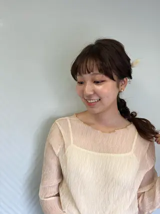 ロング ヘアアレンジ ウスイマイコ カット/ケアカラーのヘアスタイル