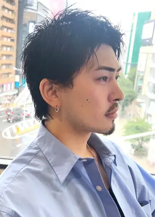 ショート 新宿/韓国レイヤー/ 顔まわり/メンズヘアのヘアスタイル