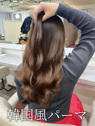 ロング パーマ 韓国風パーマ/ヘア セット/店長みづきのヘアスタイル