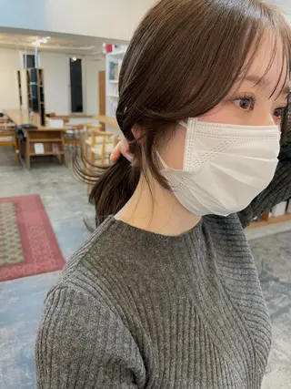 ミディアム 【arc】Ruri コテ巻き風パーマのヘアスタイル