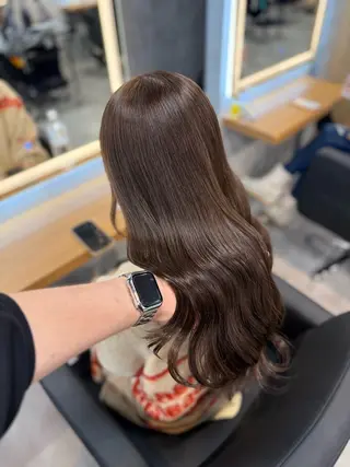 ロング カラー ヘアアレンジ レイヤー×透明感カラ ーHAYATOのヘアスタイル