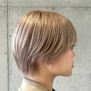 ショート カラー 🍎ハイトーン/ 透明感カラー🍎リオのヘアスタイル