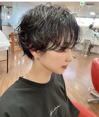 ショート カラー パーマ 表参道/髪質改善・ 透明感 colorのヘアスタイル