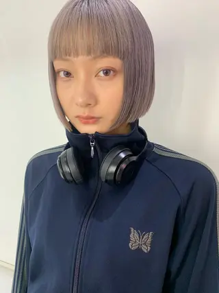 ショート カラー ヘアアレンジ 🧨ブリーチー×ボブ レイヤー💎じゅえるのヘアスタイル