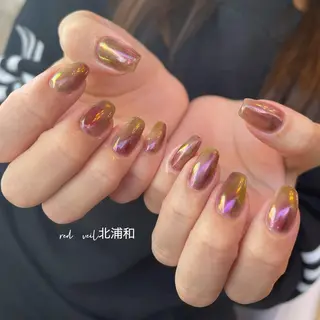 セミロング ネイル 長さ出し専門 nynaのネイルデザイン