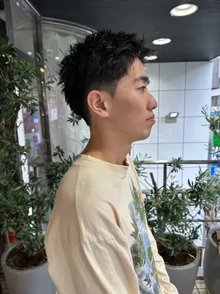 ショート メンズ Rei/ 縮毛矯正/ ハイライトカラー募集のヘアスタイル