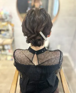 セミロング ヘアアレンジ ヘアセット┊お呼ばれ ┊お出かけ┊wadaのヘアスタイル