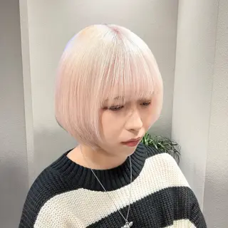 ショート カラー ✨ブリーチ支持No1 複雑履歴修正/舘岡のヘアスタイル
