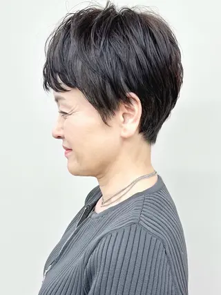 ショート 小顔ボブ/お悩み解決 /ボブパーマ/とういのヘアスタイル