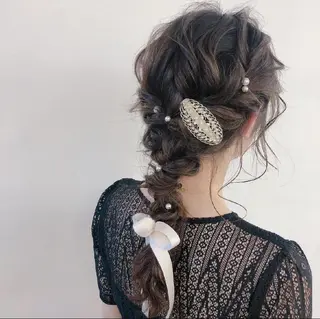 ロング ヘアアレンジ 鶴田 風雅のヘアスタイル