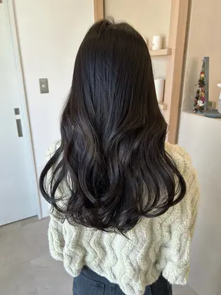 ロング カラー レイヤー/韓国ヘア 杉浦結梨のヘアスタイル