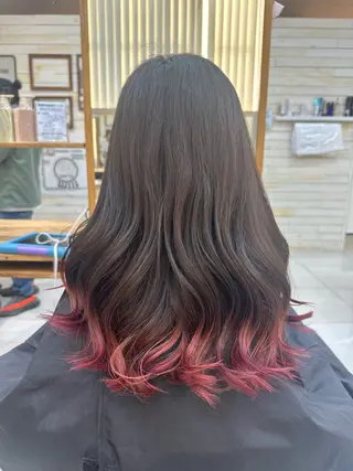 ロング カラー Ancheri by flammeum戸塚店所属・ひな/ボブカット/ ブリーチなしWカラーのヘアスタイル