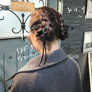 セミロング ヘアアレンジ ナチュラルヘア 🌱/久留米/あまのヘアスタイル