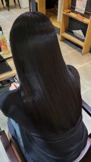 ロング カラー シェル🦋 【韓国風】のヘアスタイル