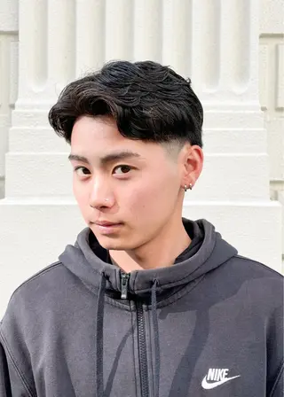 ショート パーマ メンズ DAD　BARBERSHOP所属・三宮メンズカット ヨシイッキのヘアスタイル