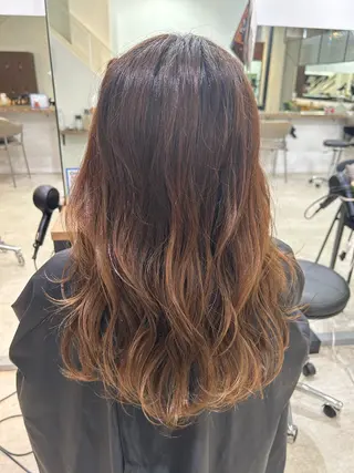 ミディアム カラー まとまるボブ/縮毛矯 生🌿あおい✨のヘアスタイル