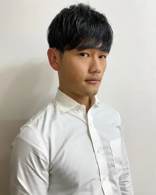 ショート カラー パーマ ヘアアレンジ メンズ 【池袋/スパイキー ショート】ⓝⓘⓜⓤのヘアスタイル