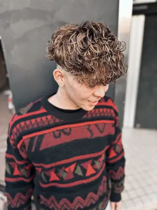 パーマ メンズ 💈メッシュパーマ 特化💈ユウマ💈のヘアスタイル