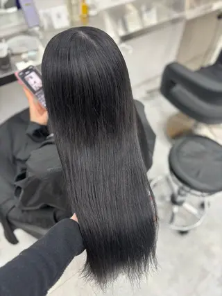 ロング カラー 韓国風暗髪ヘア🤍 🫧MIREIのヘアスタイル