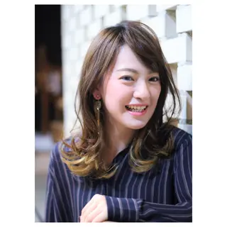 セミロング カラー パーマ ヘアアレンジ メンズ キッズ TopStylist ✂︎ Azumaのヘアスタイル