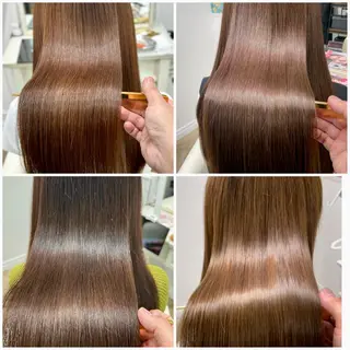 セミロング RECARE忠岡 韓国エクステのヘアスタイル