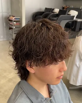 パーマ メンズ 藤平海音/fifth PARKのヘアスタイル