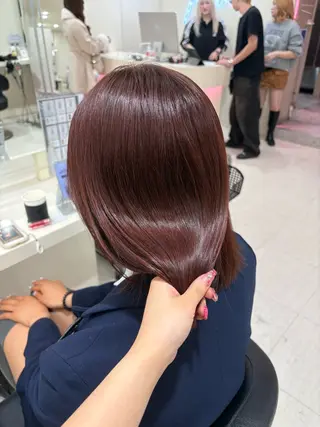 セミロング カラー ヘアアレンジ 💟RINNA 艶カラー💟のヘアスタイル