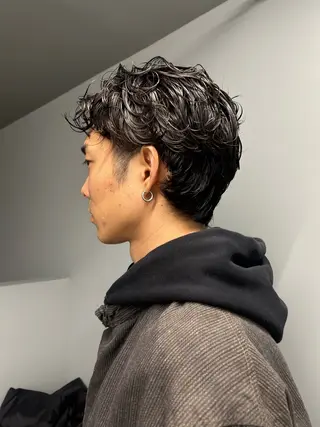 ショート メンズ DIXBON所属・メンズパーマ ナカムラヒロトのヘアスタイル