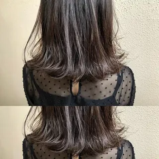 ミディアム カラー ツキノキ ミナのヘアスタイル
