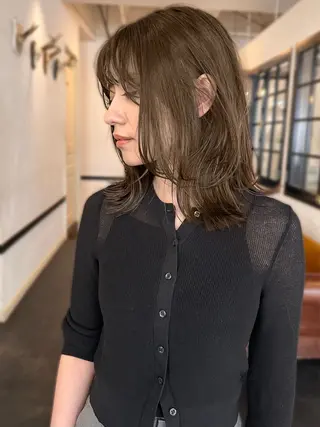 ミディアム イノウエタケノリ /カット/パーマのヘアスタイル