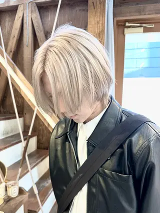 ミディアム カラー メンズ kai .のヘアスタイル