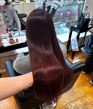 ロング カラー 浜崎 千亜のヘアスタイル